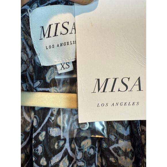 $410 Misa Los Angeles Karlina Mini Dress-Nightshade Flora XS - Picture 6 of 7